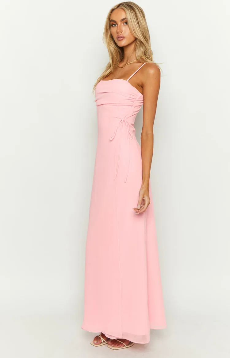 Flossie Pink Maxi Sleeveless Dress sold by Beginning Boutique product image thumbnail 4