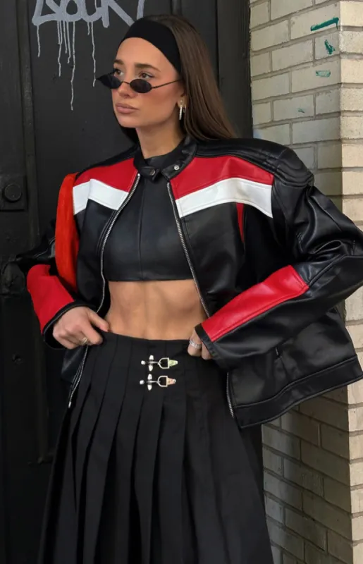 Lioness Top Model Onyx Biker Jacket sold by Beginning Boutique