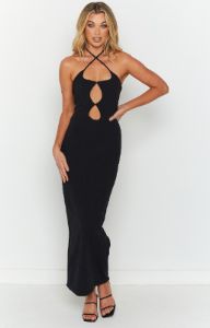Mandy Black Maxi Dress sold by Beginning Boutique