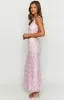 Peony Paradise Pink Lace Maxi Skirt sold by Beginning Boutique