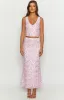 Peony Paradise Pink Lace Maxi Skirt sold by Beginning Boutique