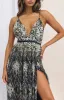 Jasmine Glitter Formal Dress Black sold by Beginning Boutique