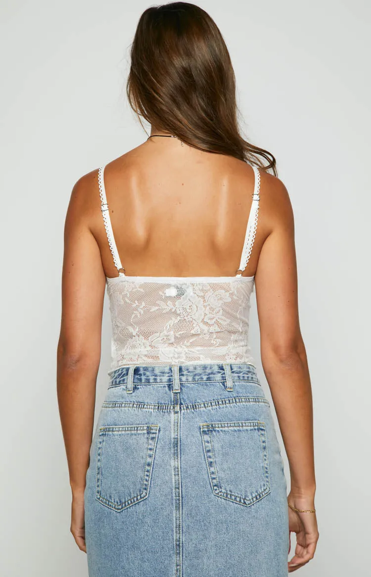 Eden White Lace Cami Top sold by Beginning Boutique product image thumbnail 5