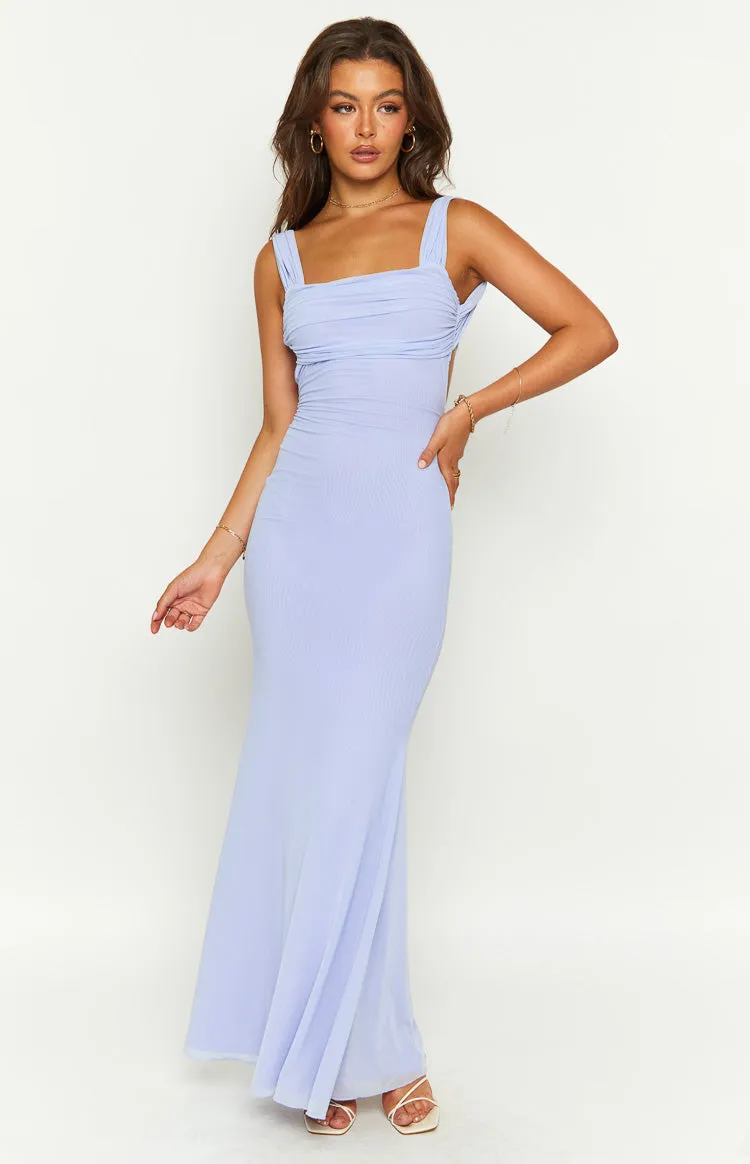 Beverley Lilac Mesh Maxi Dress sold by Beginning Boutique product image thumbnail 2
