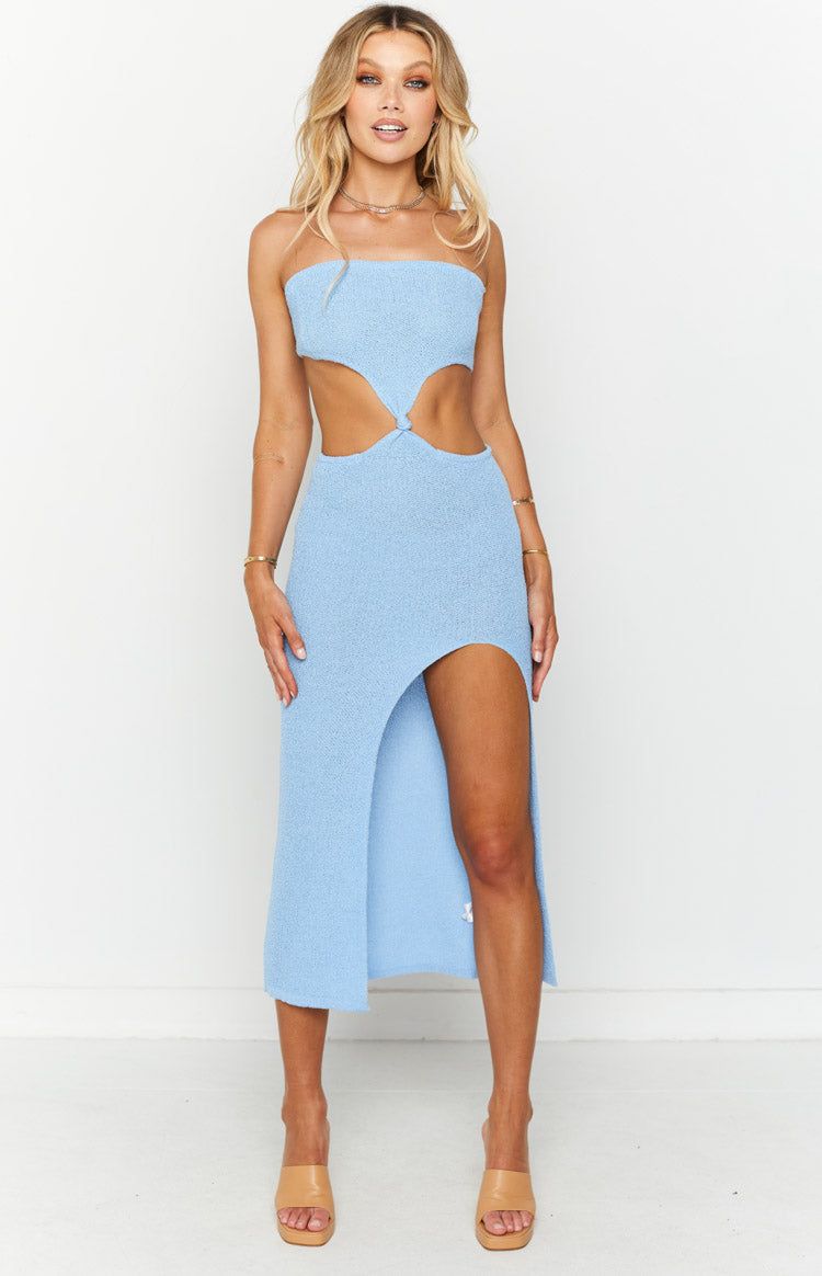 Harbour Blue Midi Dress sold by Beginning Boutique