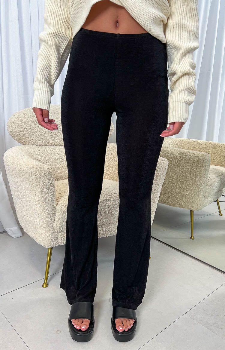 Kokomo Black Flare Pants sold by Beginning Boutique