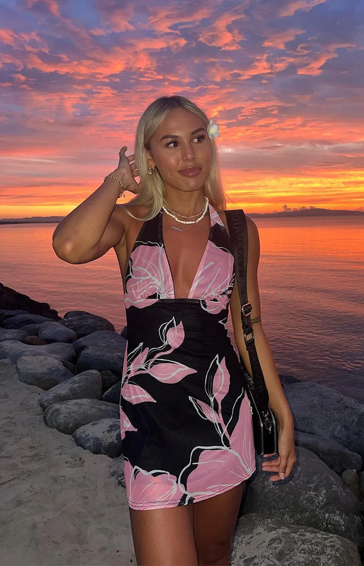 Ilaria Printed Mesh Mini Dress sold by Beginning Boutique