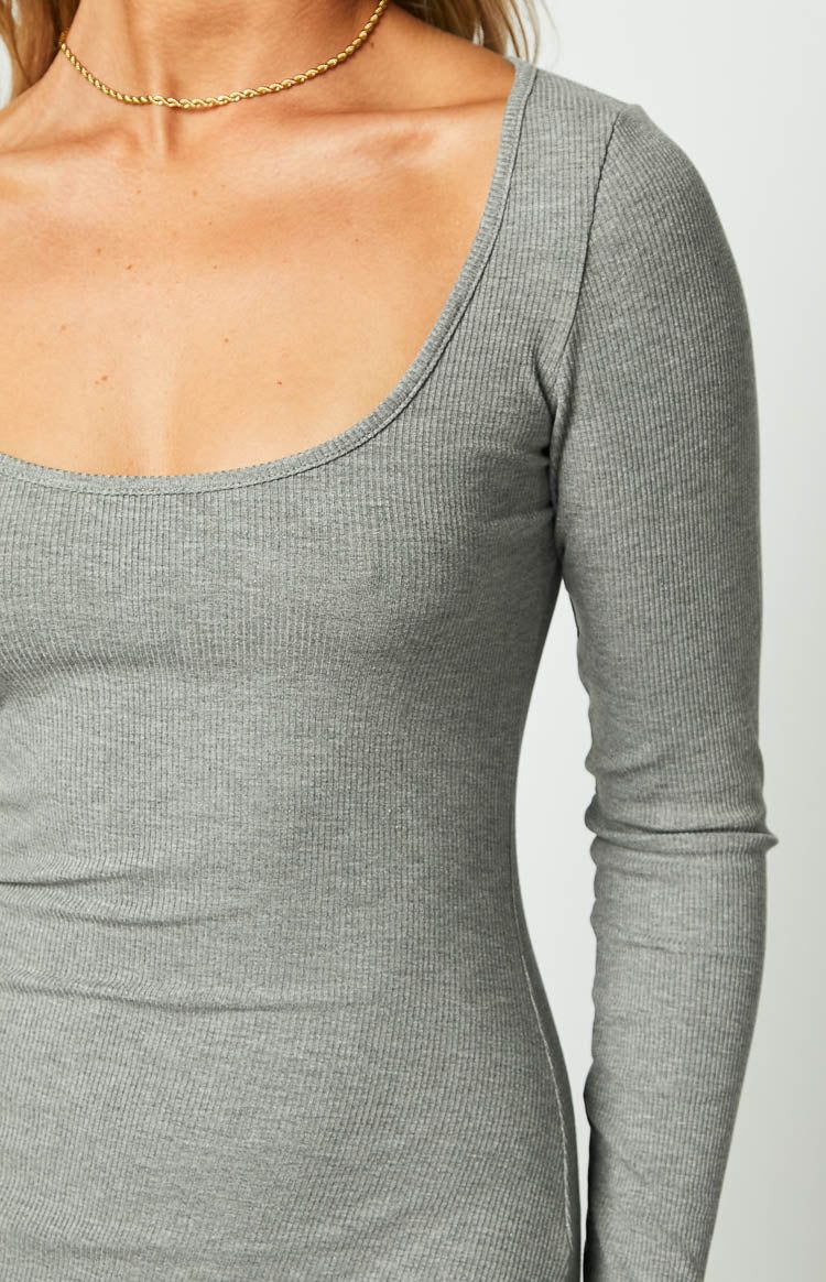 Lily Grey Long Sleeve Maxi Dress sold by Beginning Boutique product image thumbnail 5