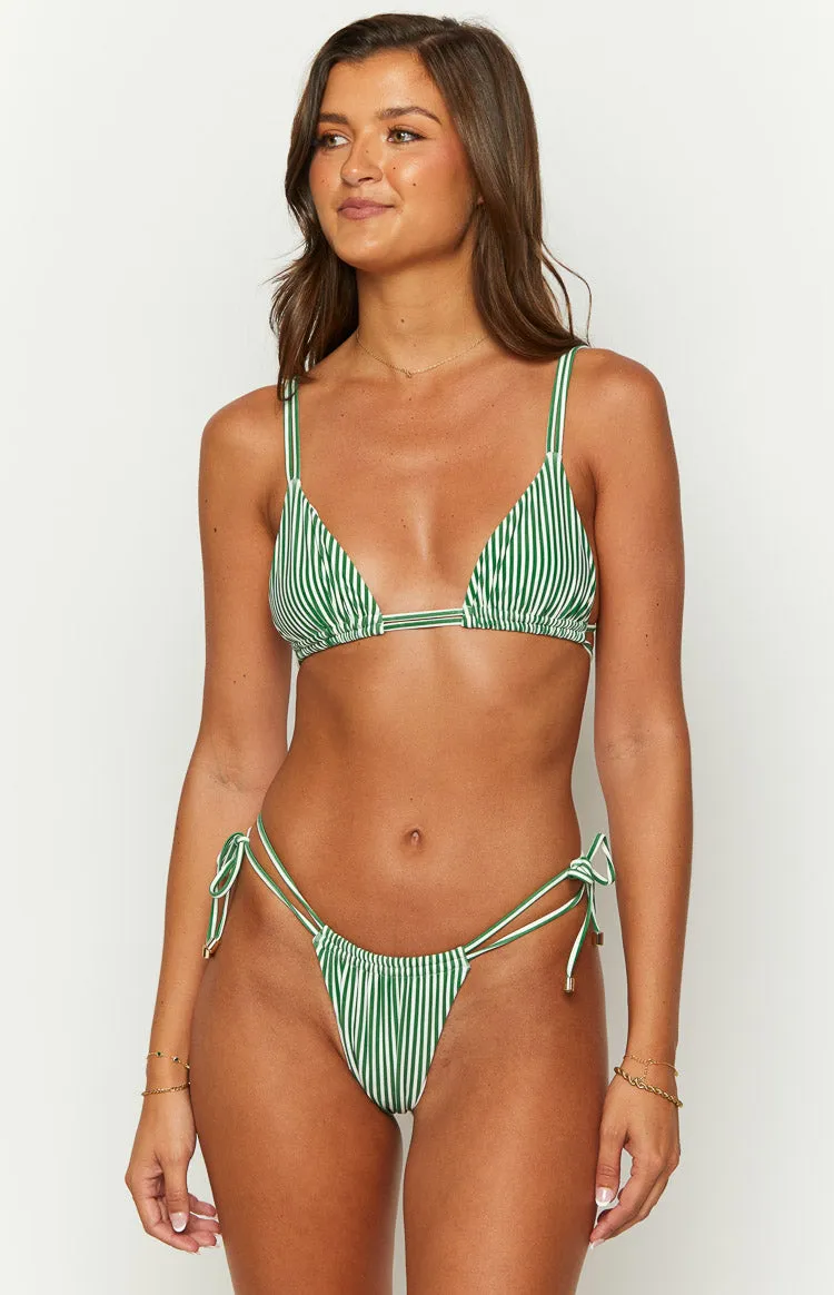 9.0 Swim Sumba Green Striped Bikini Top sold by Beginning Boutique product image thumbnail 3