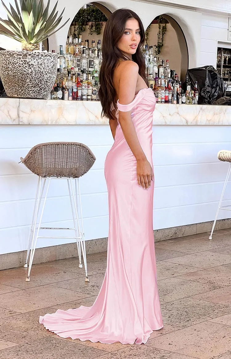 Delanie Pink Maxi Dress sold by Beginning Boutique