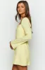 Arna Yellow Long Sleeve Mini Dress sold by Beginning Boutique