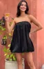 Miki Black Strapless Mini Dress sold by Beginning Boutique