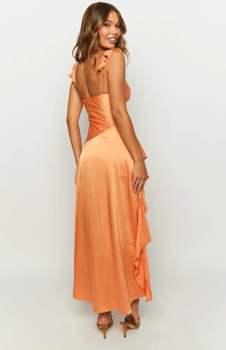Corrina Orange Maxi Dress sold by Beginning Boutique product image thumbnail 5