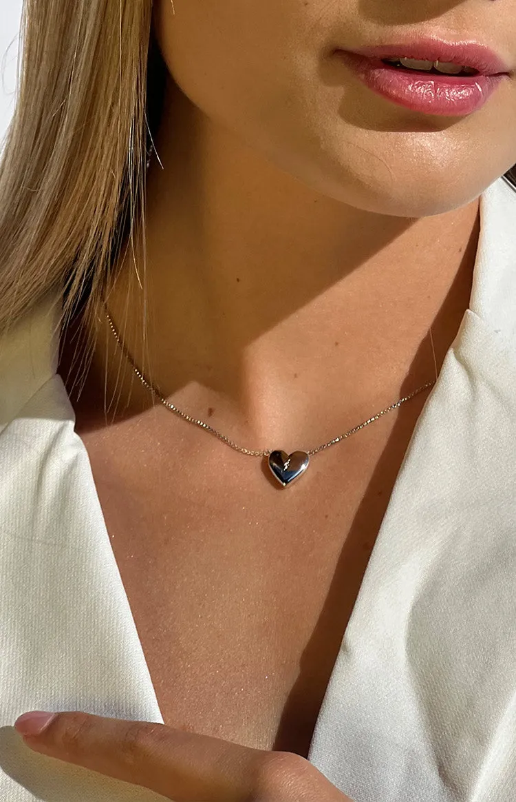 Lovestruck Lou Lewi Silver Necklace sold by Beginning Boutique