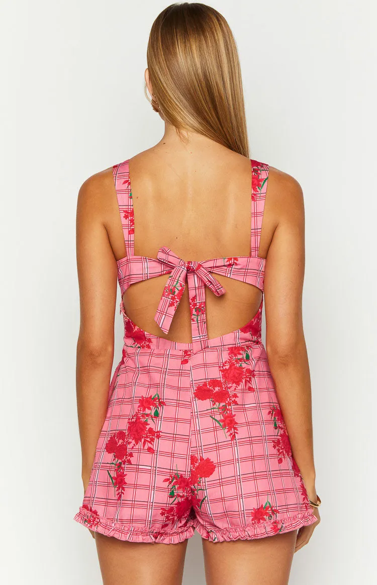 Elliot Pink Floral Playsuit sold by Beginning Boutique product image thumbnail 5