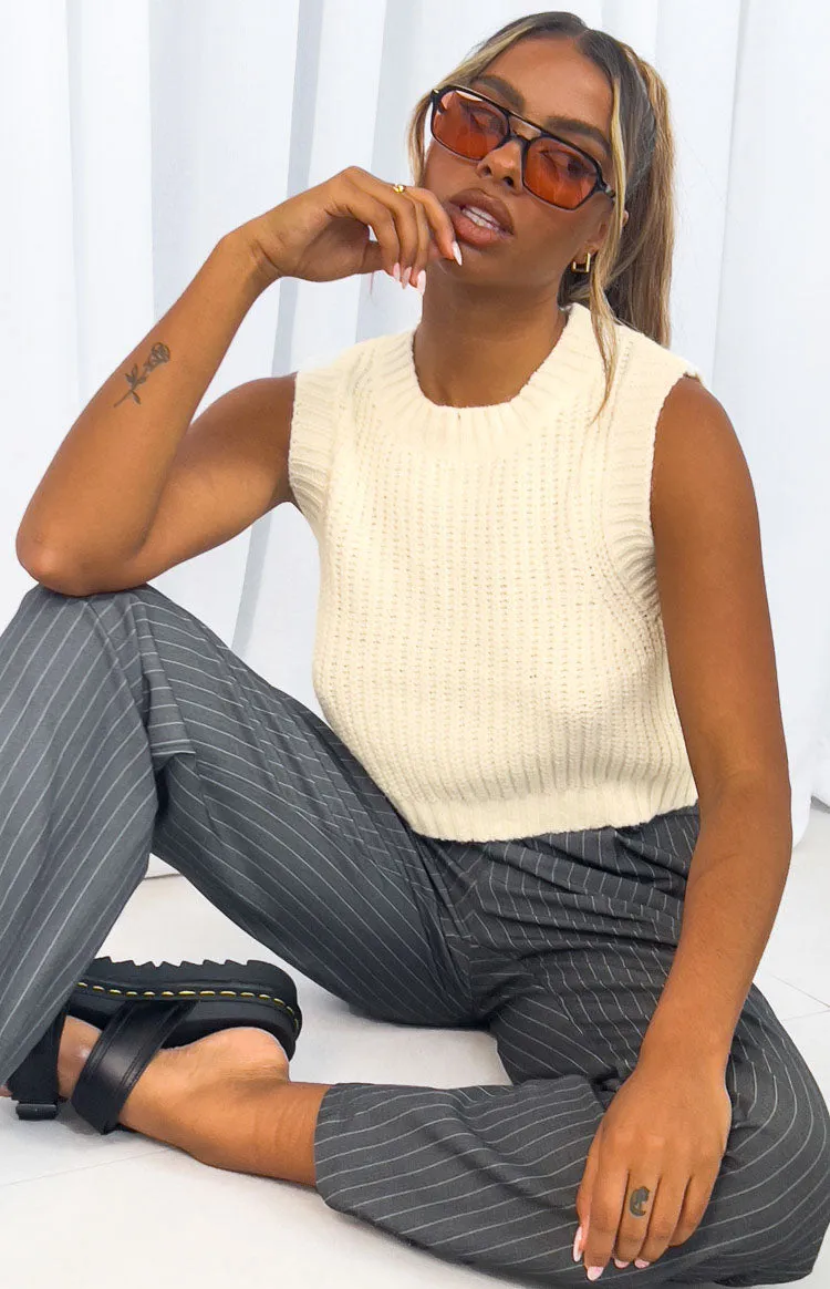 Snoh White Knit Tank sold by Beginning Boutique product image thumbnail 2