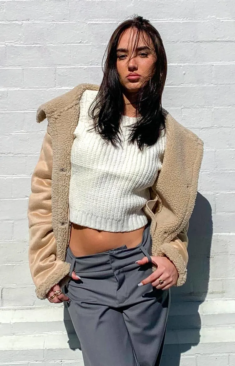 Snoh White Knit Tank sold by Beginning Boutique