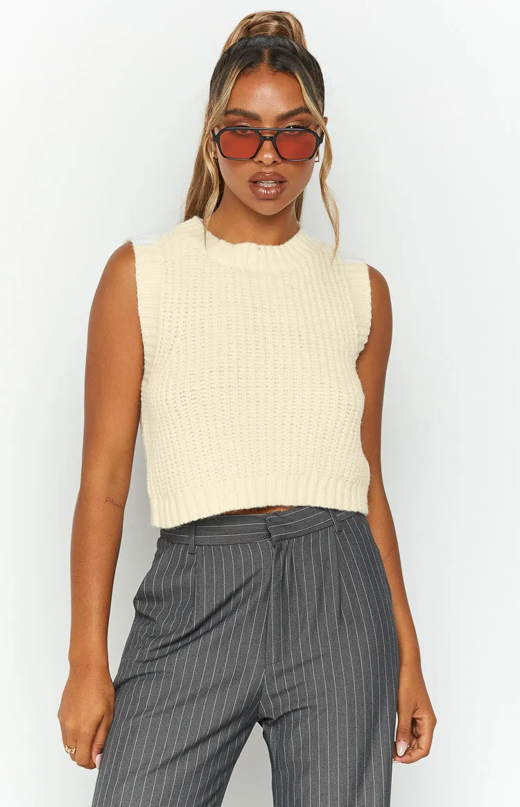 Snoh White Knit Tank sold by Beginning Boutique product image thumbnail 4