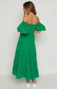 Mayfair Green Midi Dress sold by Beginning Boutique