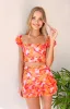 Caspian Azalea Pink Print Chiffon Mini Skirt sold by Beginning Boutique