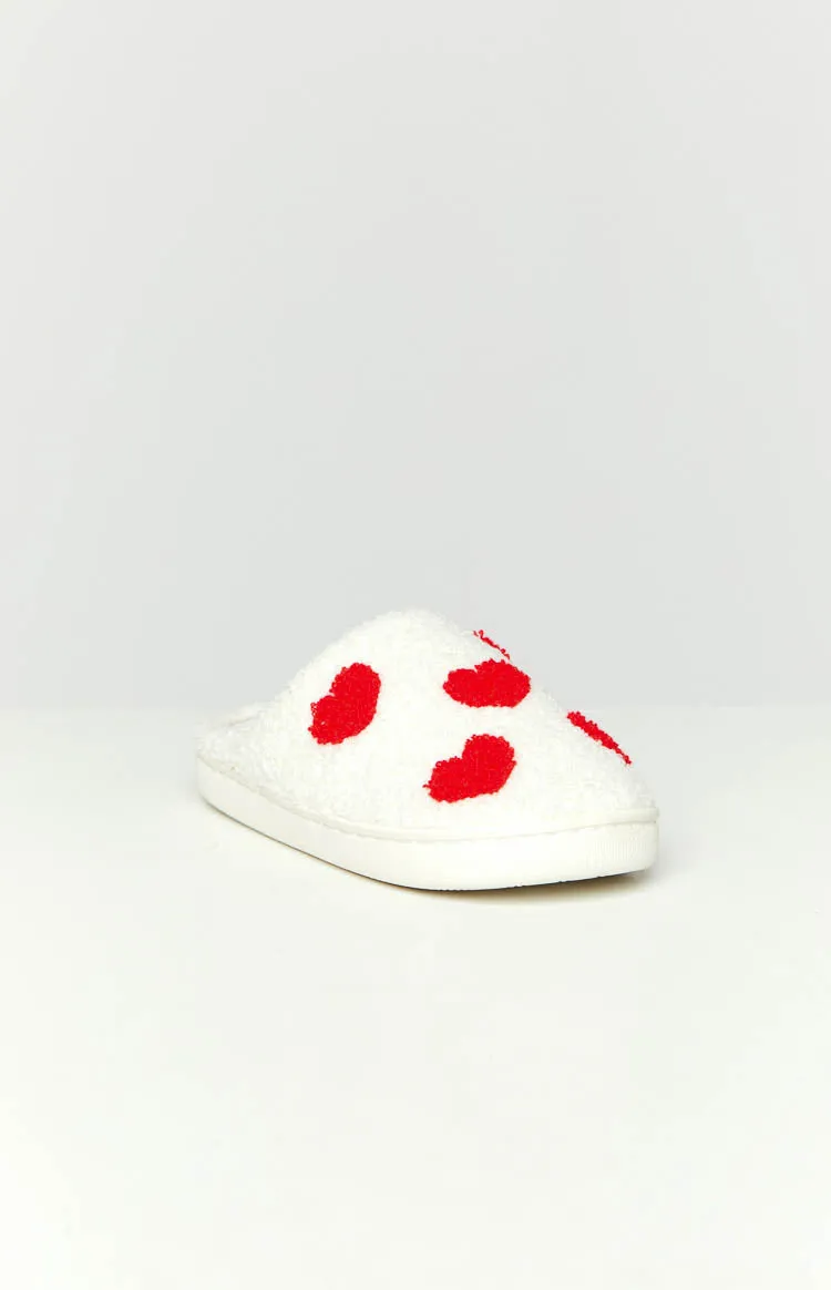 Sweetheart Sole White Love Heart Slippers sold by Beginning Boutique product image thumbnail 3
