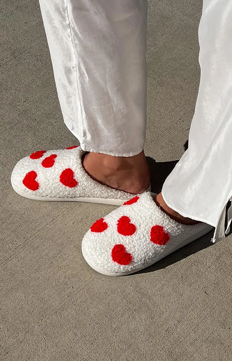 Sweetheart Sole White Love Heart Slippers sold by Beginning Boutique product image thumbnail 5