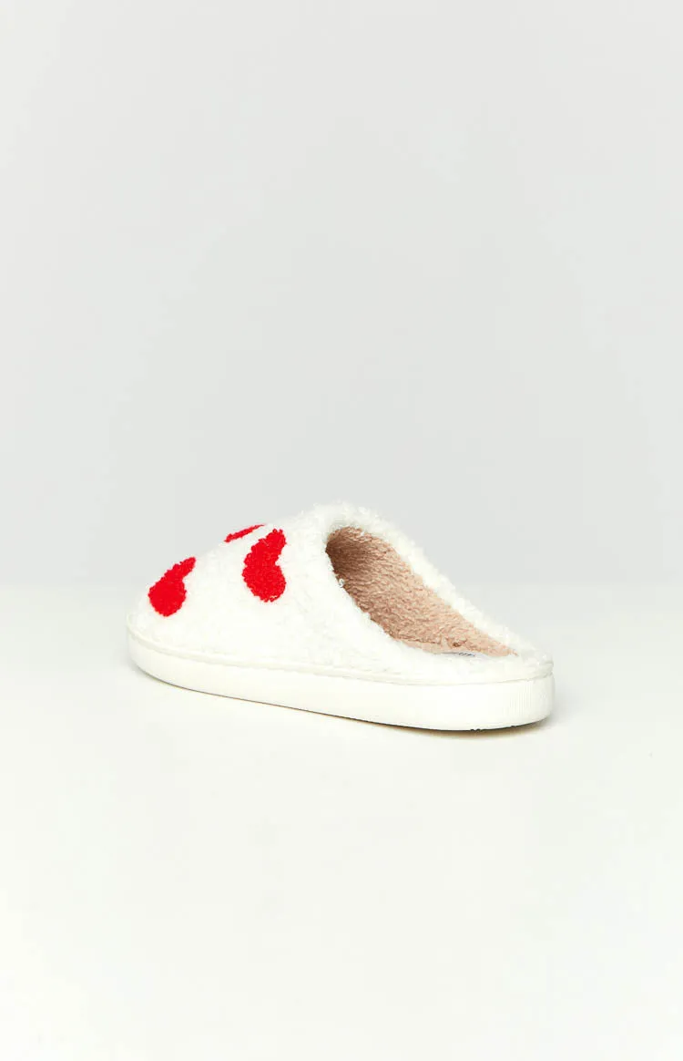 Sweetheart Sole White Love Heart Slippers sold by Beginning Boutique product image thumbnail 4