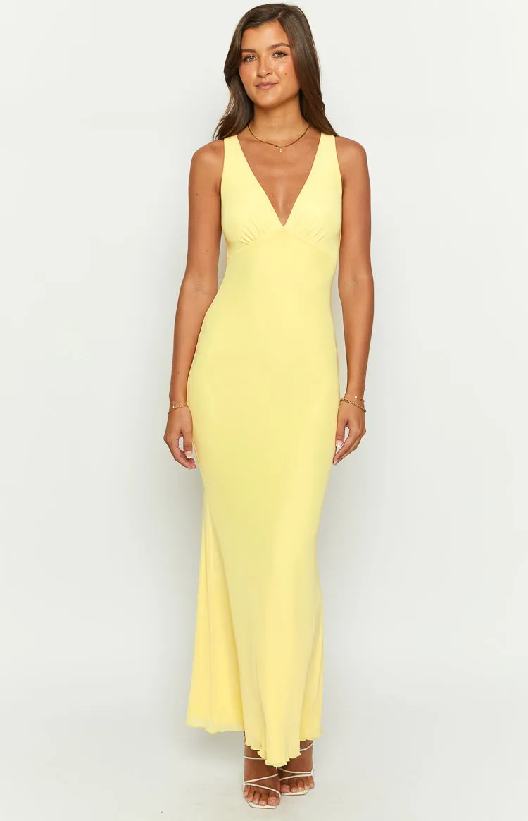 Sunflower Yellow Mesh Maxi Dress sold by Beginning Boutique product image thumbnail 2