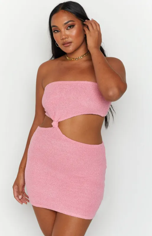 Fiona Pink Strapless Mini Dress sold by Beginning Boutique