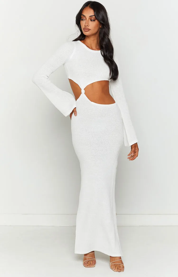 Arya White Long Sleeve Maxi Dress sold by Beginning Boutique product image thumbnail 3
