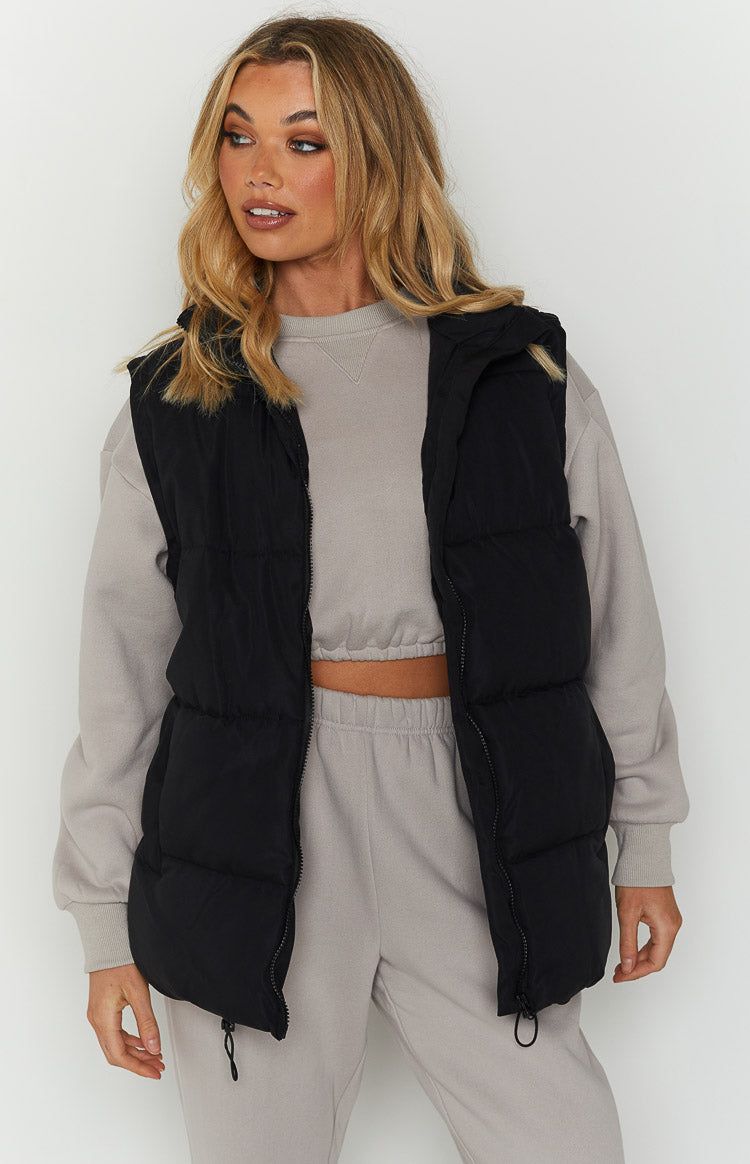 Nalia Black Puffer Vest sold by Beginning Boutique product image thumbnail 4