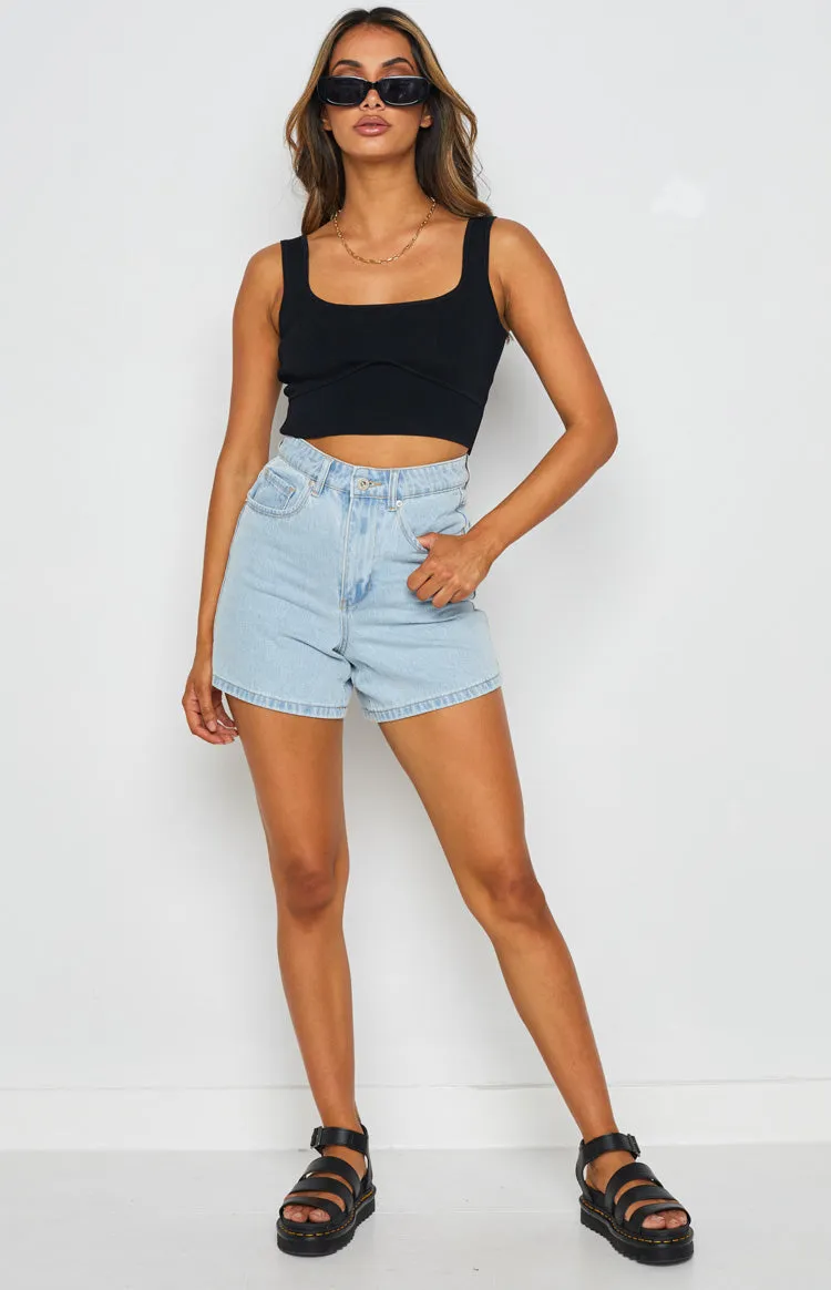 Safia Black Knit Crop Top sold by Beginning Boutique product image thumbnail 3
