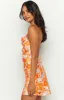 Come And Get It Orange Floral Party Dress sold by Beginning Boutique