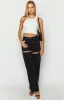 Gem Diamante Trim Wide Leg Black Denim Jeans sold by Beginning Boutique