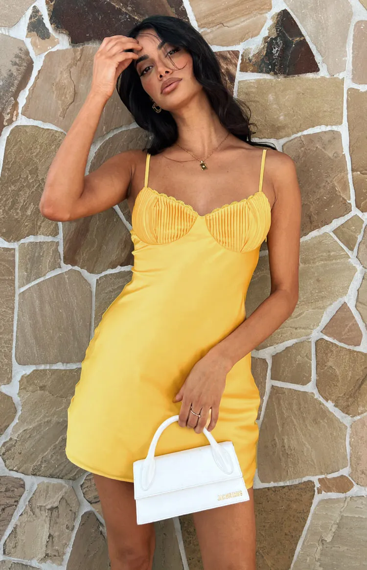 Sunshine Yellow Mini Day Dress sold by Beginning Boutique product image thumbnail 2
