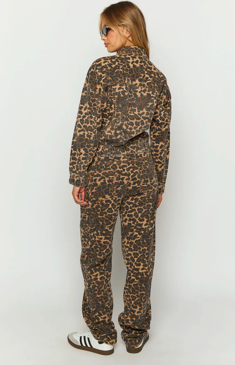Lioness Carmela Leopard Print Denim Jacket sold by Beginning Boutique product image thumbnail 5