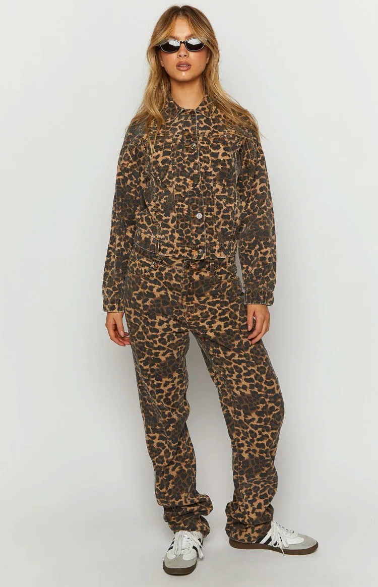 Lioness Carmela Leopard Print Denim Jacket sold by Beginning Boutique product image thumbnail 2