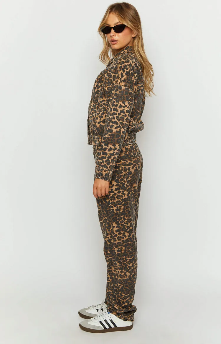 Lioness Carmela Leopard Print Denim Jacket sold by Beginning Boutique product image thumbnail 4