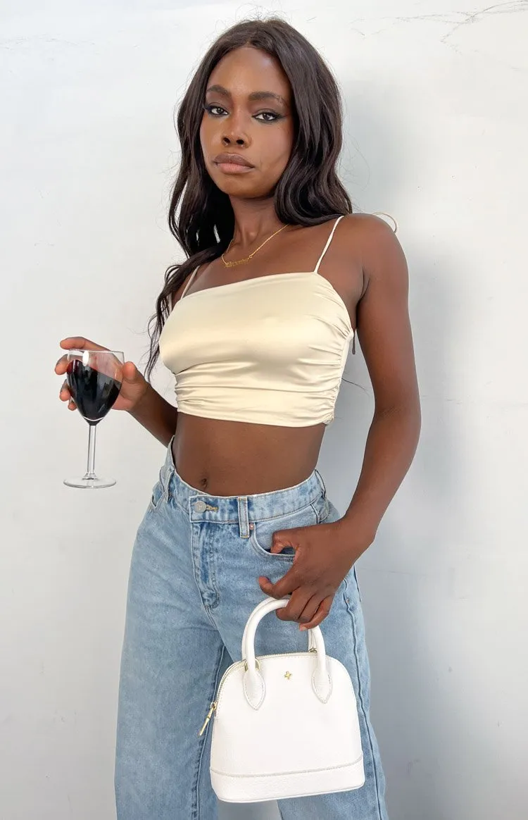 Wonderlust Champagne Satin Cami sold by Beginning Boutique product image thumbnail 2