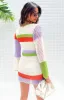 Donovan White Stripe Crochet Dress sold by Beginning Boutique