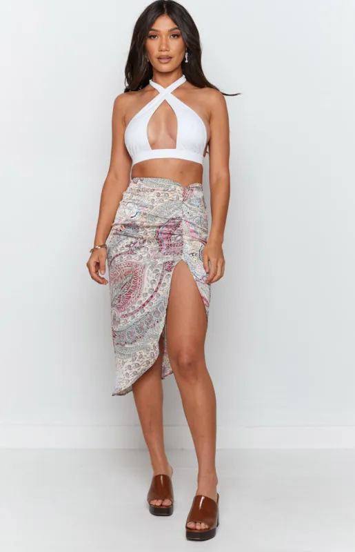 Poolside Midi Skirt Paisley sold by Beginning Boutique