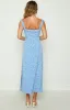 Nataliah Blue Floral Midi Dress sold by Beginning Boutique