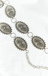 Delvey Silver Chain Belt sold by Beginning Boutique
