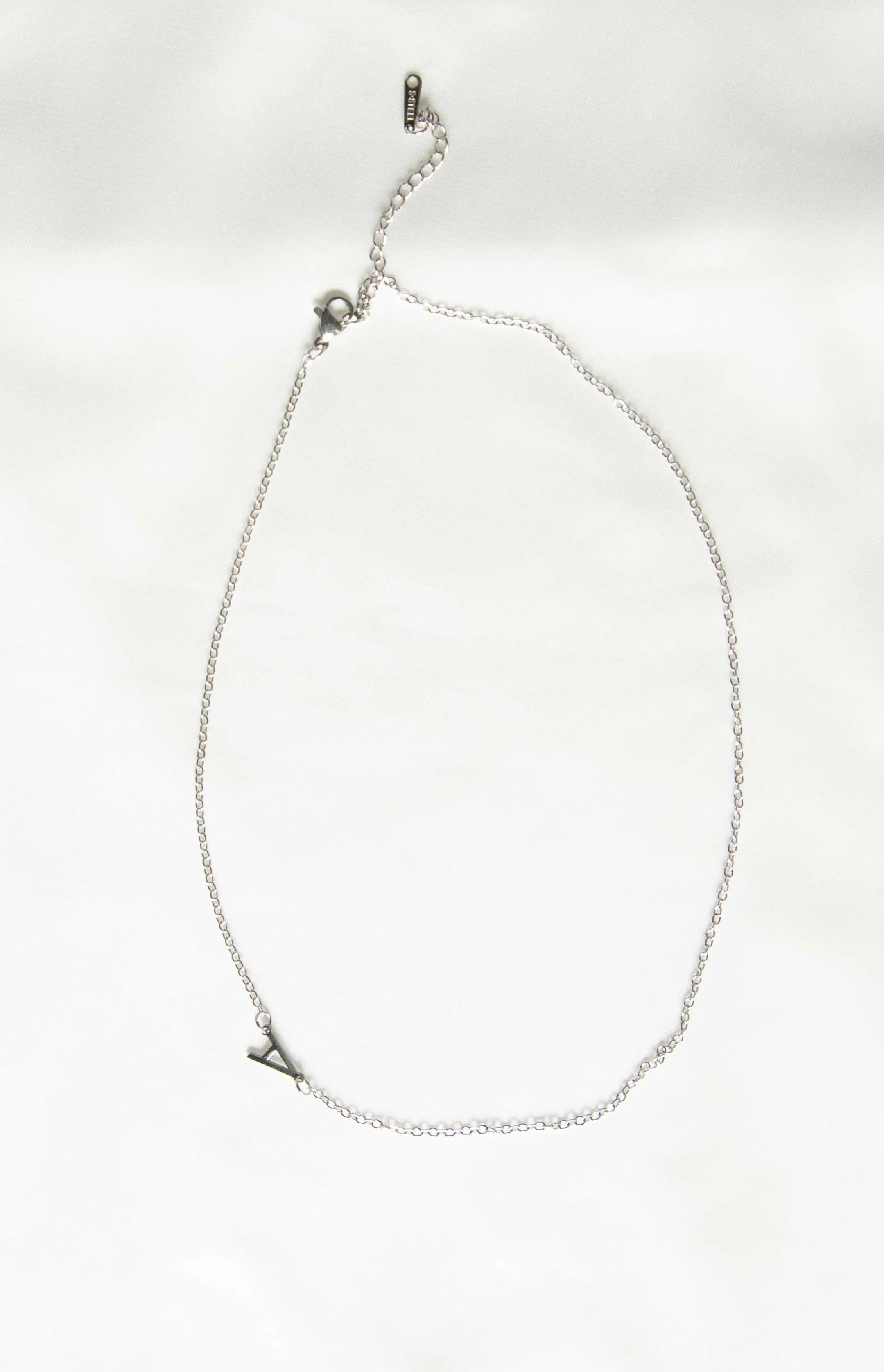 Icy Elegance SIlver Stainless Steel Initial Necklace sold by Beginning Boutique product image thumbnail 3