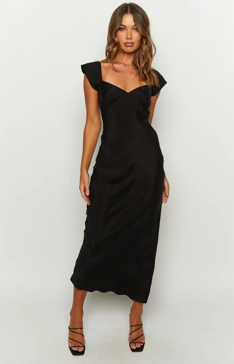Kora Short Sleeve Black Maxi Dress sold by Beginning Boutique product image thumbnail 3