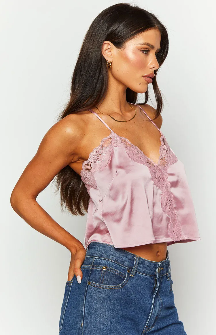 Tammy Pink Lace Cami Top sold by Beginning Boutique product image thumbnail 3