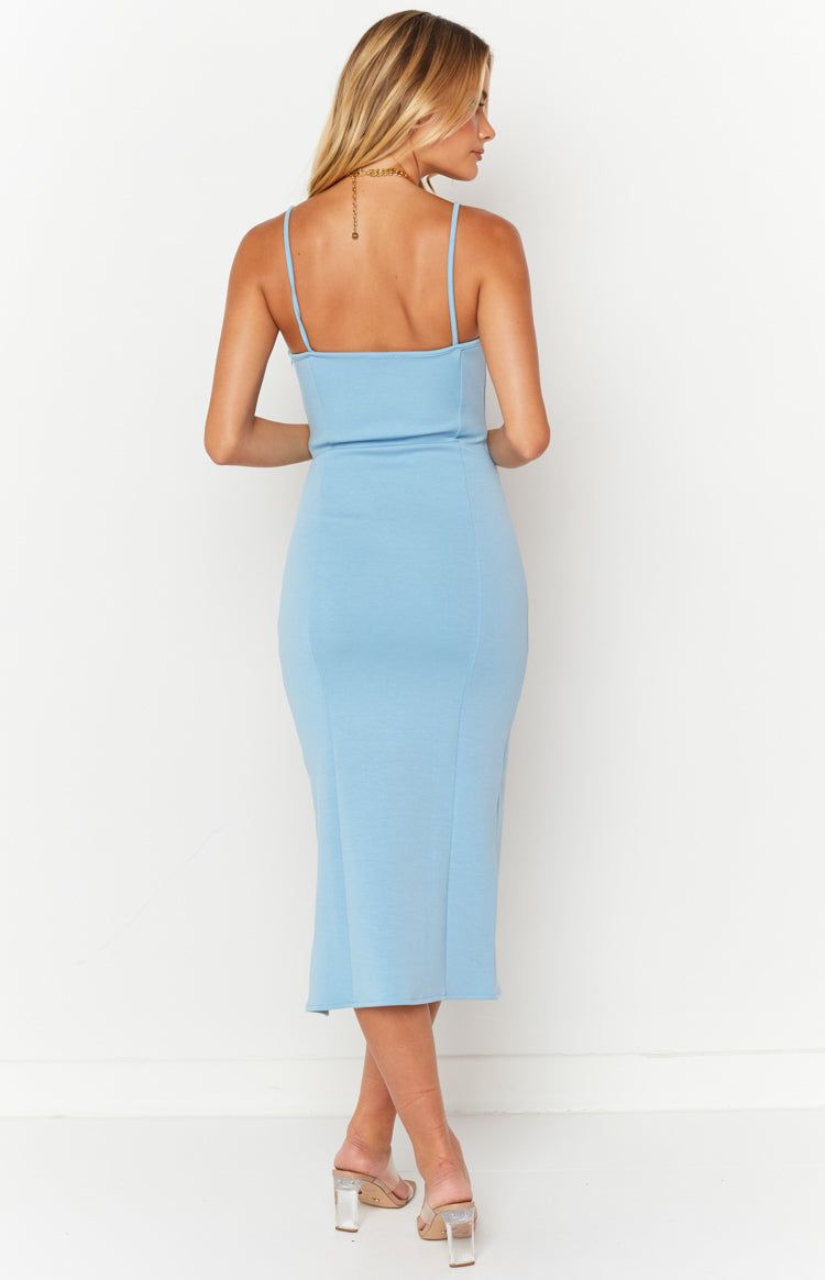 Valentina Blue Midi Dress sold by Beginning Boutique product image thumbnail 6
