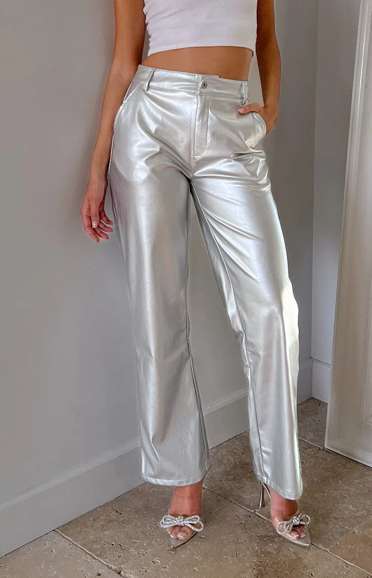 Cool Shades Silver Pants sold by Beginning Boutique