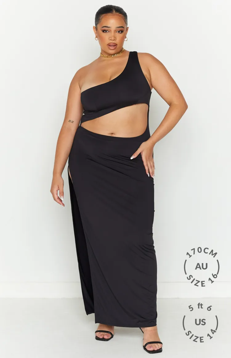 Simone Black Cut Out Maxi Dress sold by Beginning Boutique product image thumbnail 4