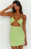 Zona Green Mini Dress sold by Beginning Boutique